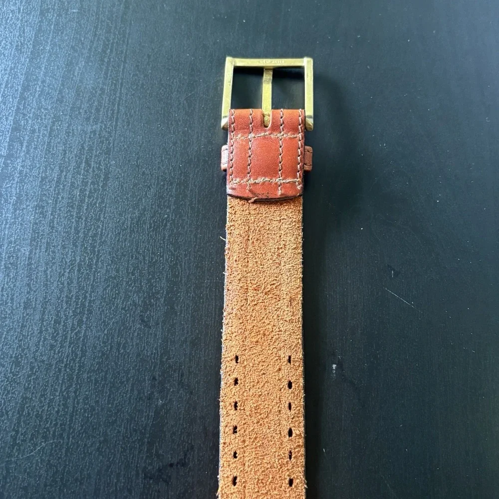 Weil's Iowa USA Made Oil Tanned Leather Belt Western Chestnut Brown‎ SZ 34 (38